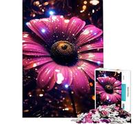Puzzle pour Adolescents 1000 pièces Tournesol Néon Cosmique Lueur Jeu de Manipulation éducatif et Stimulant pour développer l'analyse et la logique (Dimensions 38x52cm)