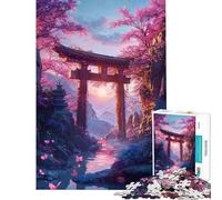 Puzzle pour Adolescents 1000 pièces Tranquil Torii Horizon Puzzle Adulte Décoration Murale Jouet mais Amusant et Humoristique Activités à la Maison (Taille 50x75cm)
