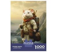 Puzzle pour Adolescents 1000 Pièces Travel Guide Hamster Puzzle pour Adultes Jeu Manuel Découpe De Précision Activités Amusantes À La Maison 52x38cm/1000pcs