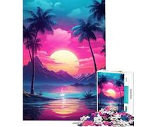 Puzzle pour Adolescents 1000 pièces Tropic Twilight Grooves Jeu de réflexion Stimulant pour décorer Un Mur (38x26cm)