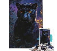 Puzzle pour Adolescents 1000 pièces Twilight Black Panther Jeu éducatif Stimulant d'analyse et de logique pour Les 14 Ans et Plus 38x52cm