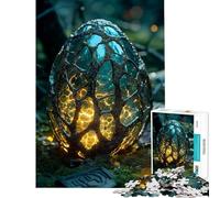 Puzzle pour Adolescents 1000 pièces Œuf de Dragon Lumineux dans la forêt Défi éducatif pour s'amuser en Famille Jouet à Faire soi-même Convient aux 14 Ans et Plus (38x26cm)