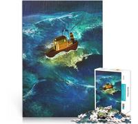 Puzzle pour Adolescents 1000 pièces Un Petit Bateau dans Un Grand Voyage Défi Difficile Liste de souhaits avec Le Père Noël 75x50cm