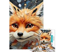 Puzzle pour Adolescents 1000 pièces Un Renard Peint Puzzle Adulte à Monter soi-même Jeu de rapidité et de difficulté (Taille 50x75cm)