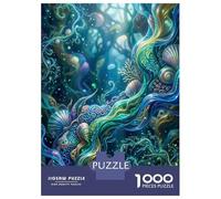 Puzzle pour Adolescents 1000 Pièces Underwater Fantasy World Puzzle pour Adultes Jouet Décoration Murale Course De Vitesse Manuelle Défi Éducatif 38x26cm/1000pcs