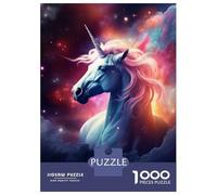 Puzzle pour Adolescents 1000 Pièces Unicorn in Stars Puzzle Adulte Anti-Stress, Assemblage De Motifs, Cadeau d'anniversaire Unique 70x50cm/1000pcs