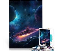 Puzzle pour Adolescents 1000 pièces Vaisseau Spatial étoile Séjour Anti-Stress pour Tuer Le Temps Super Cadeau 52x38cm