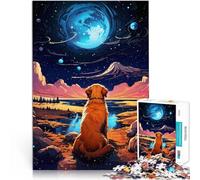 Puzzle pour Adolescents 1000 pièces Veillée au Clair de Lune Défi Difficile pour soulager Le Stress Super Cadeau 52x38cm
