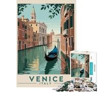 Puzzle pour Adolescents 1000 pièces Venise Italie Paysage Urbain Jeu Impossible pour Un Jeu éducatif et Stimulant Cadeau Amusant Convient aux Couples (Dimensions 50x75m)