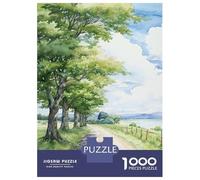 Puzzle pour Adolescents 1000 Pièces Verdant Way Puzzle pour Adultes Jeu Pratique Analyse Et Logique Interaction Parent-Enfant 52x38cm/1000pcs