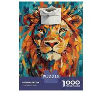 Puzzle pour Adolescents 1000 Pièces Vibrant Lion Portrait -1 Puzzles pour Adultes Jeux Relaxants Décoration Murale Idéal comme Cadeau pour Toute La Famille 70x50cm/1000pcs