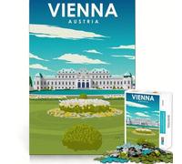 Puzzle pour Adolescents 1000 pièces Vienne Autriche Voyage Art Bords impeccables Jeu Amusant et Stimulant Mental Jeu Calme et divertissant Cadeau d'anniversaire (50x75cm)
