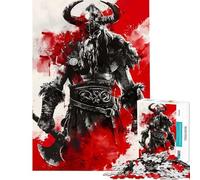 Puzzle pour Adolescents 1000 pièces Viking Berserk Jeu Manuel Cadeau d'anniversaire idéal pour Toute la Famille (Dimensions 38x52cm)