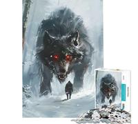Puzzle pour Adolescents 1000 pièces Viking Fenrir Loup Jeu Manuel pour Un défi éducatif Jouet pour développer l'analyse et la logique (Dimensions 38x52cm)