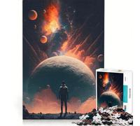 Puzzle pour Adolescents 1000 pièces Vision du Futur Jeu Impossible Cadeau d'anniversaire avec Poster et fiche de Questions-réponses Assortis 38x52cm