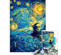 Puzzle pour Adolescents 1000 pièces Vol de sorcière féérique dans Une Nuit étoilée Puzzle pour Adultes Jeux de Famille Modèle à Assembler Offre spéciale pour Toute la Famille (Taille 50x75cm)