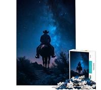 Puzzle pour Adolescents 1000 pièces Voyage Cosmique du Cowboy Jeu éducatif Stimulant d'analyse et de logique pour Les 14 Ans et Plus (38x26cm)