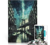 Puzzle pour Adolescents 1000 pièces Voyage d'horreur à New York Jouets éducatifs d'apprentissage Œuvre d'art 38x26cm