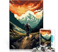 Puzzle pour Adolescents 1000 pièces VTT Montagnes Jouets Jeux éducatifs Soulagement du Stress Idées Cadeaux 52x38cm