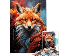 Puzzle pour Adolescents 1000 pièces Vulpine Majesty Renard Roux Jeu Pratique Jeu Stimulant Idées Cadeaux Découpe de précision (Dimensions 38x26cm)