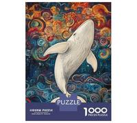 Puzzle pour Adolescents 1000 Pièces Whale in Colorful Dreams Puzzles pour Adolescents Jeux Relaxants Cadeaux pour Femmes pour Anniversaire, Noël 70x50cm/1000pcs