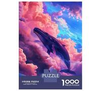 Puzzle pour Adolescents 1000 Pièces Whale in The Sky Puzzle pour Adultes Jeu De Réflexion Décoration Murale Cadeau Anti-Stress 70x50cm/1000pcs