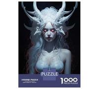 Puzzle pour Adolescents 1000 Pièces White Demon Girl Puzzles pour Adultes Jeu Manuel Améliore La Mémoire Interaction Parent-Enfant 70x50cm/1000pcs
