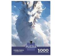 Puzzle pour Adolescents 1000 Pièces White Dragon Puzzles pour Adultes Jeu Manuel Améliore La Mémoire Interaction Parent-Enfant 38x26cm/1000pcs