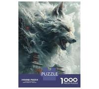 Puzzle pour Adolescents 1000 Pièces White Fox Chinese Temples Puzzles pour Adultes Jeu Manuel Décoration Murale Cadeaux Uniques pour Anniversaire Et Noël 70x50cm/1000pcs
