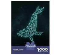 Puzzle pour Adolescents 1000 Pièces White Tiger with Iridescent Markings Puzzles pour Adultes Jeux Relaxants Décoration Murale Idéal comme Cadeau pour Toute La Famille 38x26cm/1000pcs