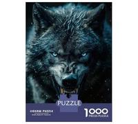 Puzzle pour Adolescents 1000 Pièces Wild Black Wolf Puzzles pour Adultes Jeux Relaxants Décoration Murale Idéal comme Cadeau pour Toute La Famille 52x38cm/1000pcs
