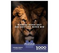 Puzzle pour Adolescents 1000 Pièces Winner Never Quit Puzzles pour Adultes Jeux Relaxants Décoration Murale Idéal comme Cadeau pour Toute La Famille 38x26cm/1000pcs