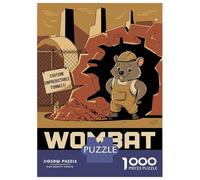 Puzzle pour Adolescents 1000 Pièces Wombat Construction Co. Puzzles pour Adolescents Jeux Relaxants Cadeaux pour Femmes pour Anniversaire, Noël 70x50cm/1000pcs