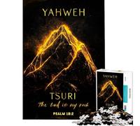 Puzzle pour Adolescents 1000 pièces Yahweh Tsuri Mon Rocher Puzzle Jeu d'analyse et de logique Pratique Cadeau pour Amis et Famille (Taille 38x52cm)