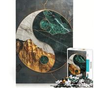 Puzzle pour Adolescents 1000 pièces Yin Yang Kintsugi Harmonie Jeu Pratique Difficile et Stimulant 38x26cm