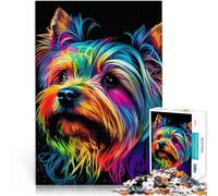 Puzzle pour Adolescents 1000 pièces Yorkshire coloré Jeu Familial Anti-Stress Défi Difficile Décoration d'intérieur 75x50cm