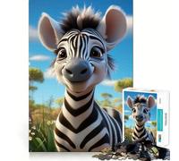 Puzzle pour Adolescents 1000 pièces Zèbre bébé,découpe Premium,Jeu Amusant et Intelligent, pour Passer du Temps,pièce Artistique de Noël (50x75cm)