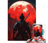 Puzzle pour Adolescents 1000 Samouraïs sous la Lune de Sang Puzzle de 1000 pièces Jouet éducatif défi Stimulant Jeu au Design Magnifique (38x26cm)