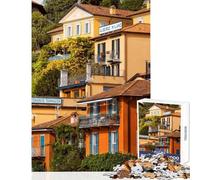 Puzzle pour Adolescents 1000 Vacances au lac de Côme Jeu Manuel idéal pour Les Couples décoration intérieure Cadeau Original d'anniversaire ou de Noël (38x52cm)