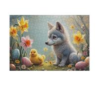 Puzzle pour Adolescents 1000pcs(38x26cm) Easter Fox and Chick Scene Puzzles pour Adolescents, Jouets À Monter Soi-même, Anti-Stress, À Offrir en Cadeau À Toute La Famille 1000pcs(38x26cm)