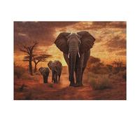 Puzzle pour Adolescents 1000pcs(38x26cm) Elephant Family at Sunset Puzzles pour Adolescents, Jouets À Monter Soi-même, Anti-Stress, À Offrir en Cadeau À Toute La Famille 1000pcs(38x26cm)