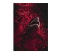 Puzzle pour Adolescents 1000pcs(38x26cm) Great White Shark Attack Puzzles pour Adultes Jouets Anti-Stress Décoration Parfaite Difficile À Compléter 1000pcs(38x26cm)
