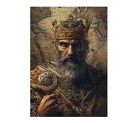 Puzzle pour Adolescents 1000pcs(38x26cm) King's Crown World Map Background Puzzle pour Adultes - Jeux Relaxants - Défi Difficile - Aide À Exercer Le Cerveau 1000pcs(38x26cm)