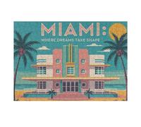 Puzzle pour Adolescents 1000pcs(38x26cm) Miami Where Dreams Take Shape Puzzles pour Adolescents, Jouets À Monter Soi-même, Anti-Stress, À Offrir en Cadeau À Toute La Famille 1000pcs(38x26cm)