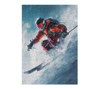 Puzzle pour Adolescents 1000pcs(38x26cm) Pièces De Puzzle Extreme Skiing Adventure -1 Puzzles pour Adultes Jeux Relaxants Assemblage De Motifs pour Les Jeux 1000pcs(38x26cm)
