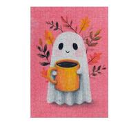 Puzzle pour Adolescents 1000pcs(38x26cm) S Ghost with Coffee Cup Puzzles pour Adultes, Jouet, Décoration Murale, Décoration Intérieure pour Anniversaire, Noël 1000pcs(38x26cm) S