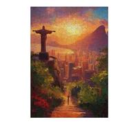 Puzzle pour Adolescents 1000pcs(38x26cm) S Jesus Statue Sunset View Puzzles pour Adultes, Jouet, Décoration Murale, Décoration Intérieure pour Anniversaire, Noël 1000pcs(38x26cm) S