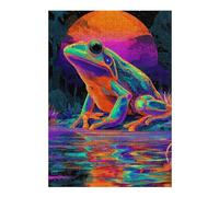 Puzzle pour Adolescents 1000pcs(38x26cm) S Neon Frog Reflections-1 Puzzles pour Adultes, Jouet, Décoration Murale, Décoration Intérieure pour Anniversaire, Noël 1000pcs(38x26cm) S