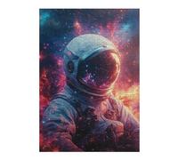 Puzzle pour Adolescents 1000pcs(38x26cm) S Space Explorer Astronaut in Cosmic Background Puzzle pour Adultes - Jeux Relaxants - Défi Difficile - Aide À Exercer Le Cerveau 1000pcs(38x26cm) S