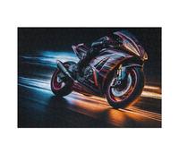 Puzzle pour Adolescents 1000pcs(38x26cm) Speeding Motorcycle Neon Lights Puzzles pour Adultes, Jouets À Monter Soi-même, Améliorent La Mémoire, Idéal comme Cadeau 1000pcs(38x26cm)